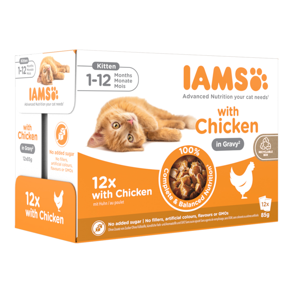 36 + 12 gratis! 48 x 85 g IAMS Advanced Nutrition - Kitten Huhn in Sauce 36 + 12 gratis! 48 x 85 g IAMS Advanced Nutrition - Kitten Huhn in Sauce von Iams