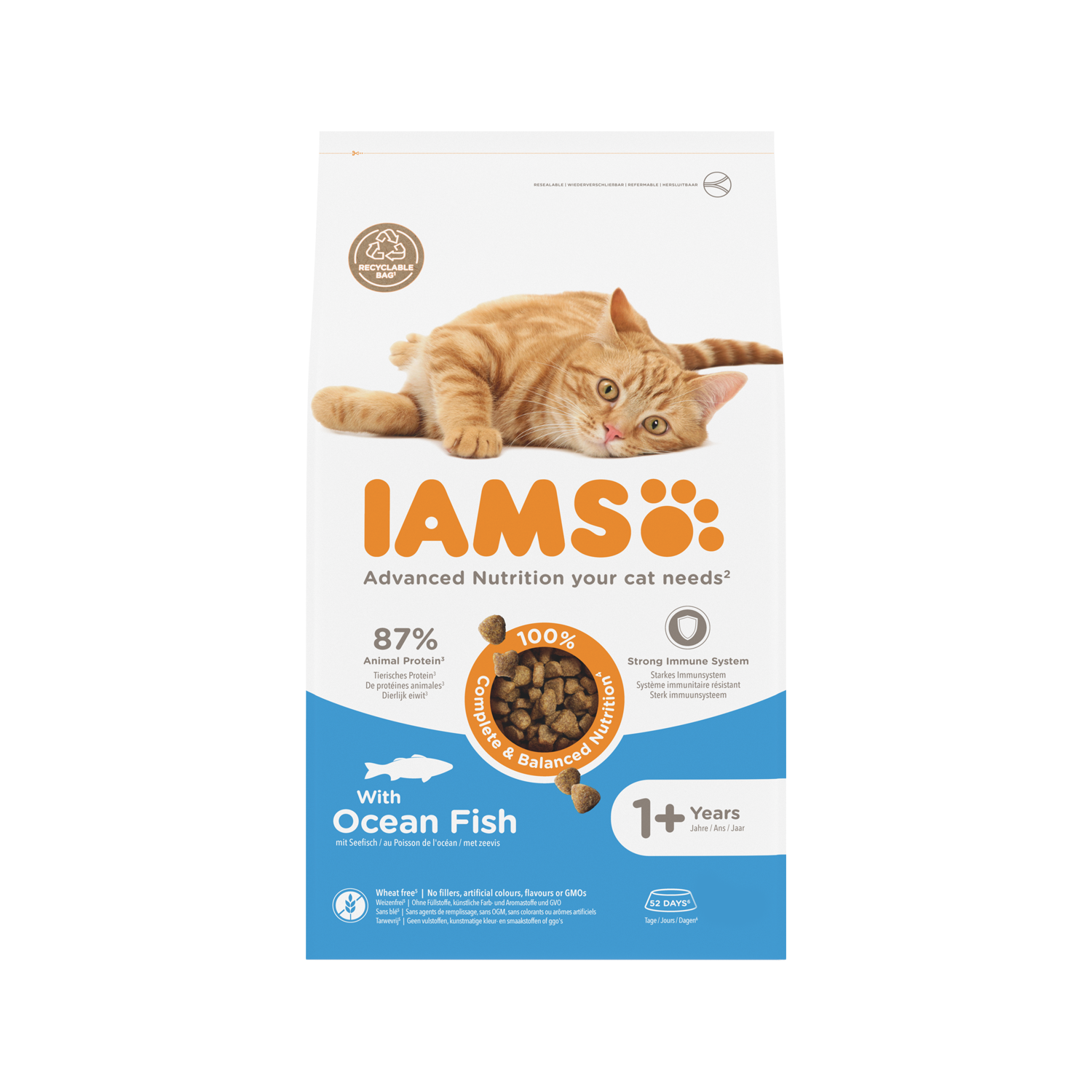 IAMS Adult Katzenfutter - Fish & Chicken - 10 kg von Iams