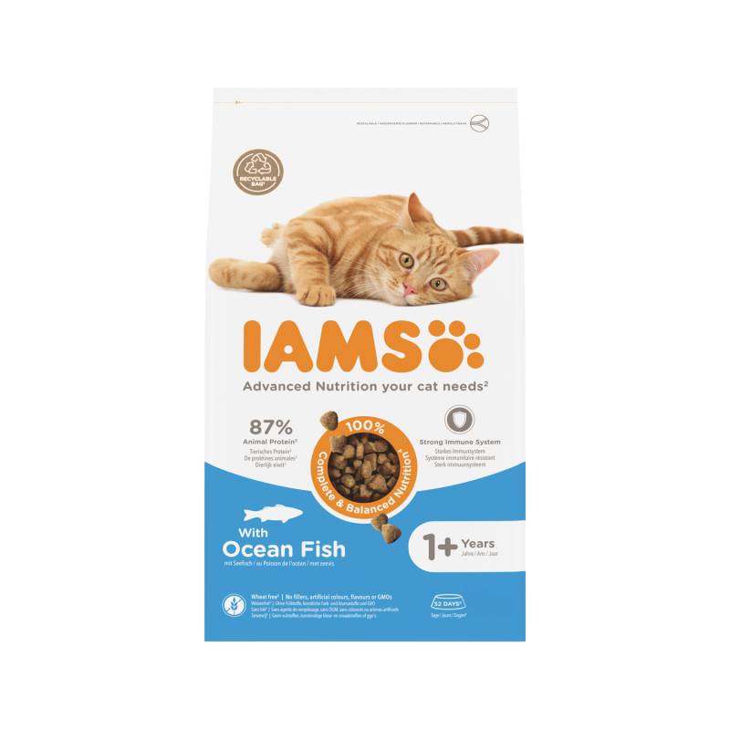 IAMS Adult Katzenfutter - Fish & Chicken - 3 kg von Iams