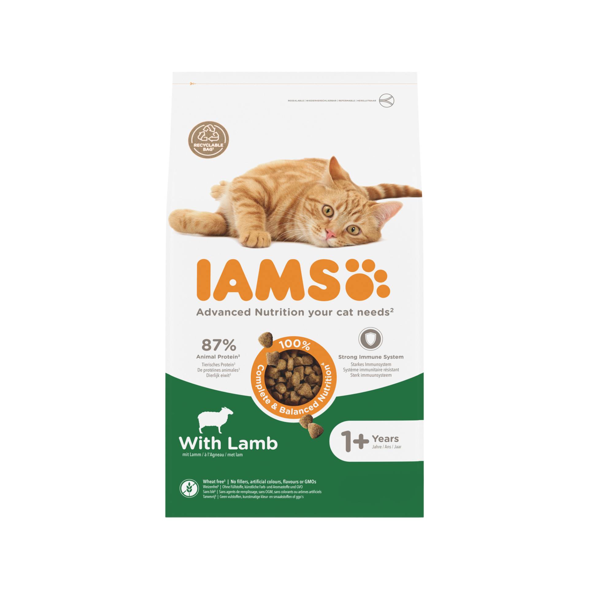 IAMS Adult Katzenfutter - Lamb & Chicken - 10 kg von Iams