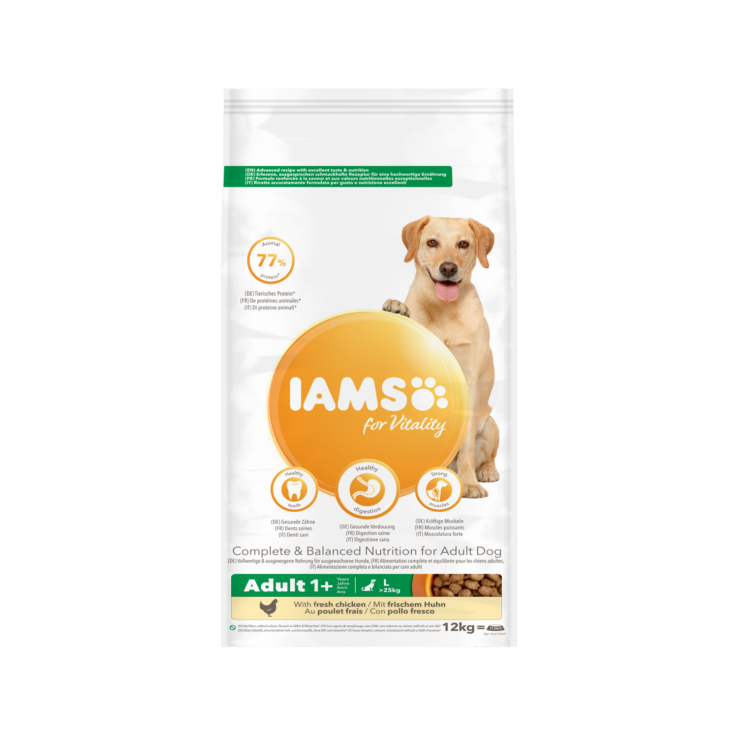 IAMS Adult Large Breed Hundefutter - Chicken - 12 kg von Iams