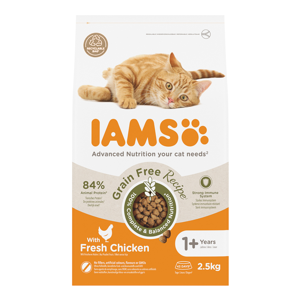 IAMS Advanced Nutrition Grain Free mit Huhn - Sparpaket: 2 x 2,5 kg IAMS Advanced Nutrition Grain Free mit Huhn - Sparpaket: 2 x 2,5 kg von Iams