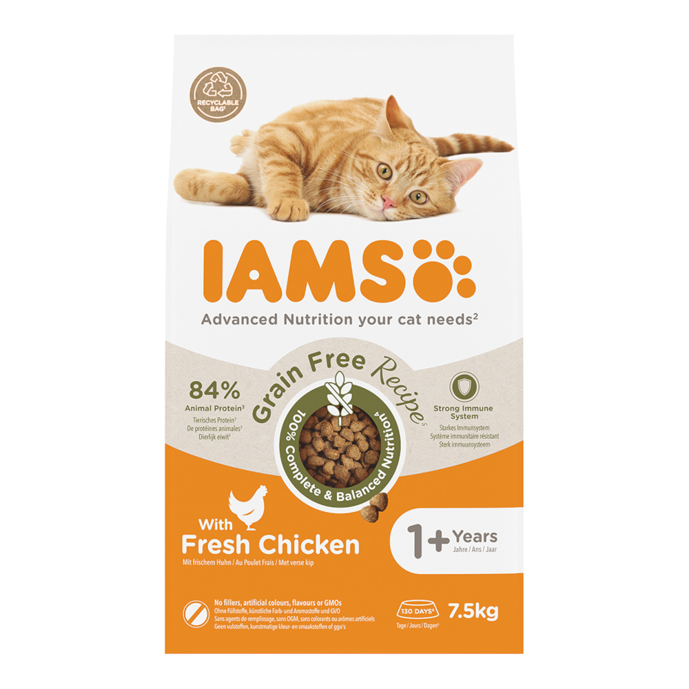 IAMS Advanced Nutrition Grain Free mit Huhn - Sparpaket: 2 x 7,5 kg IAMS Advanced Nutrition Grain Free mit Huhn - Sparpaket: 2 x 7,5 kg von Iams