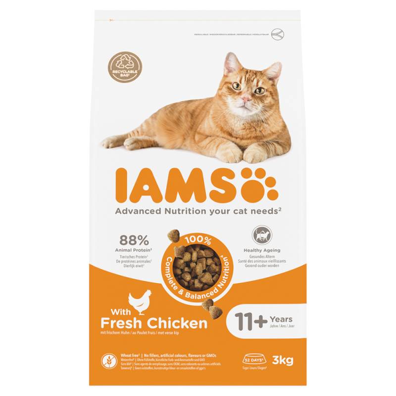 IAMS Advanced Nutrition Senior Cat 11+ mit Huhn - Sparpaket: 2 x 3 kg von Iams