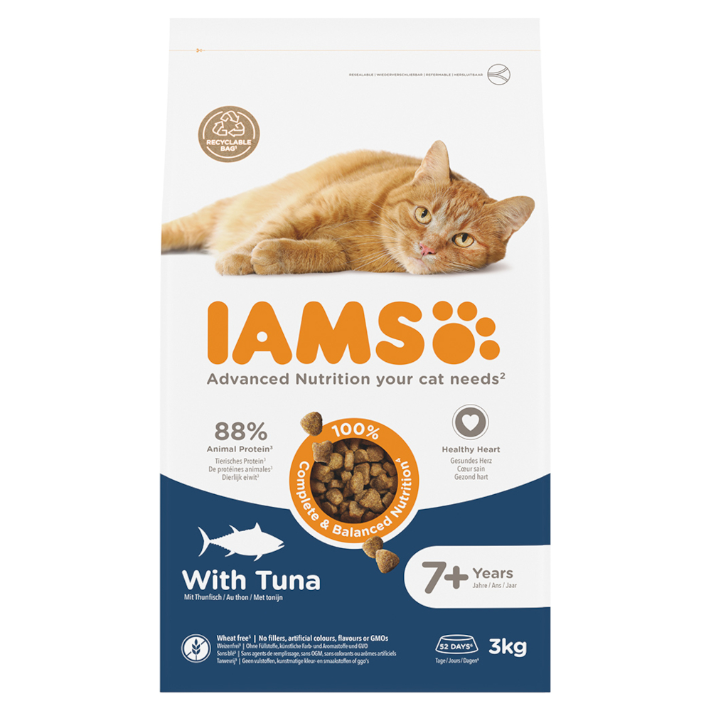 IAMS Advanced Nutrition Senior Cat 7+ mit Thunfisch - Sparpaket: 2 x 3 kg IAMS Advanced Nutrition Senior Cat 7+ mit Thunfisch - Sparpaket: 2 x 3 kg von Iams