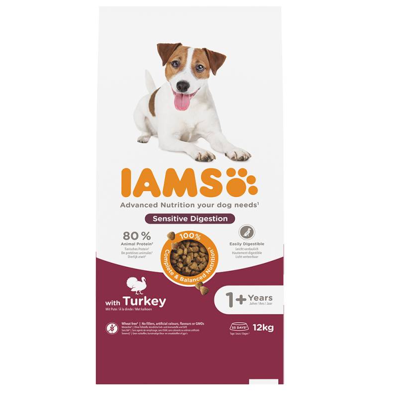 IAMS Advanced Nutrition Sensitive Digestion mit Pute - Sparpaket: 2 x 12 kg von Iams
