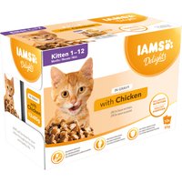 IAMS Delights Kitten Huhn in Sauce - 12 x 85 g von Iams