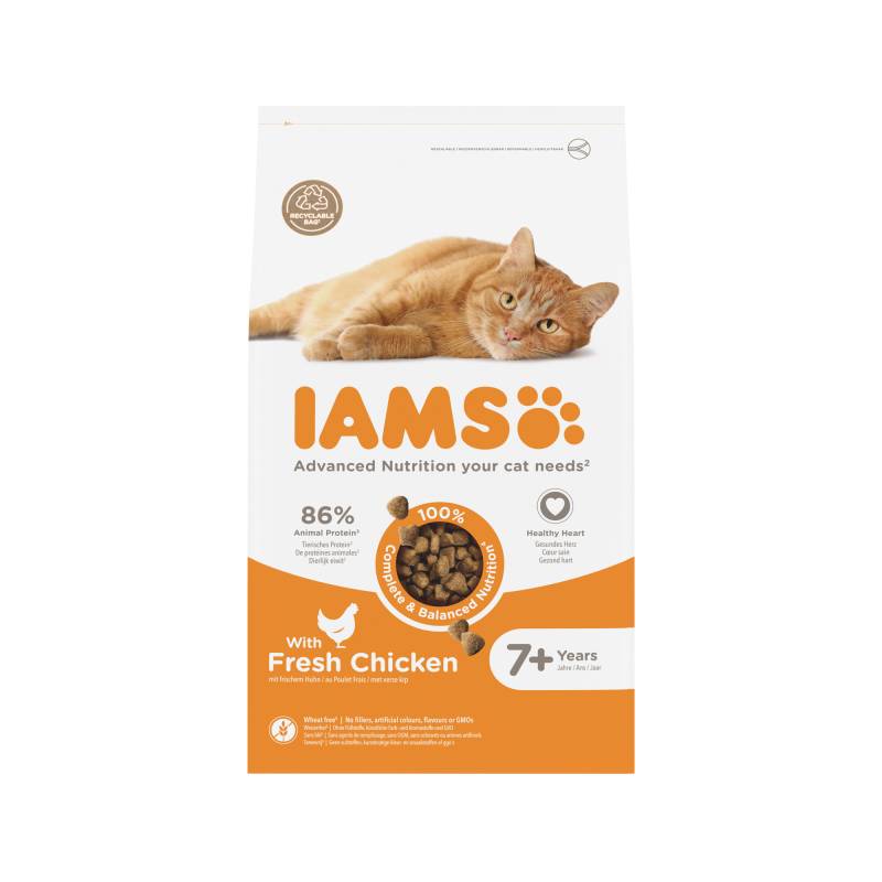 IAMS Mature & Senior Katzenfutter - Huhn - 3 kg von Iams