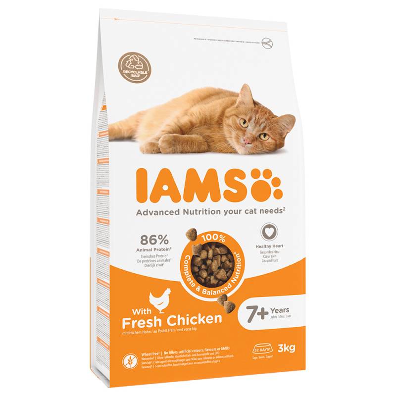 IAMS Advanced Nutrition Senior Cat 7+ mit Huhn - Sparpaket: 2 x 3 kg von Iams