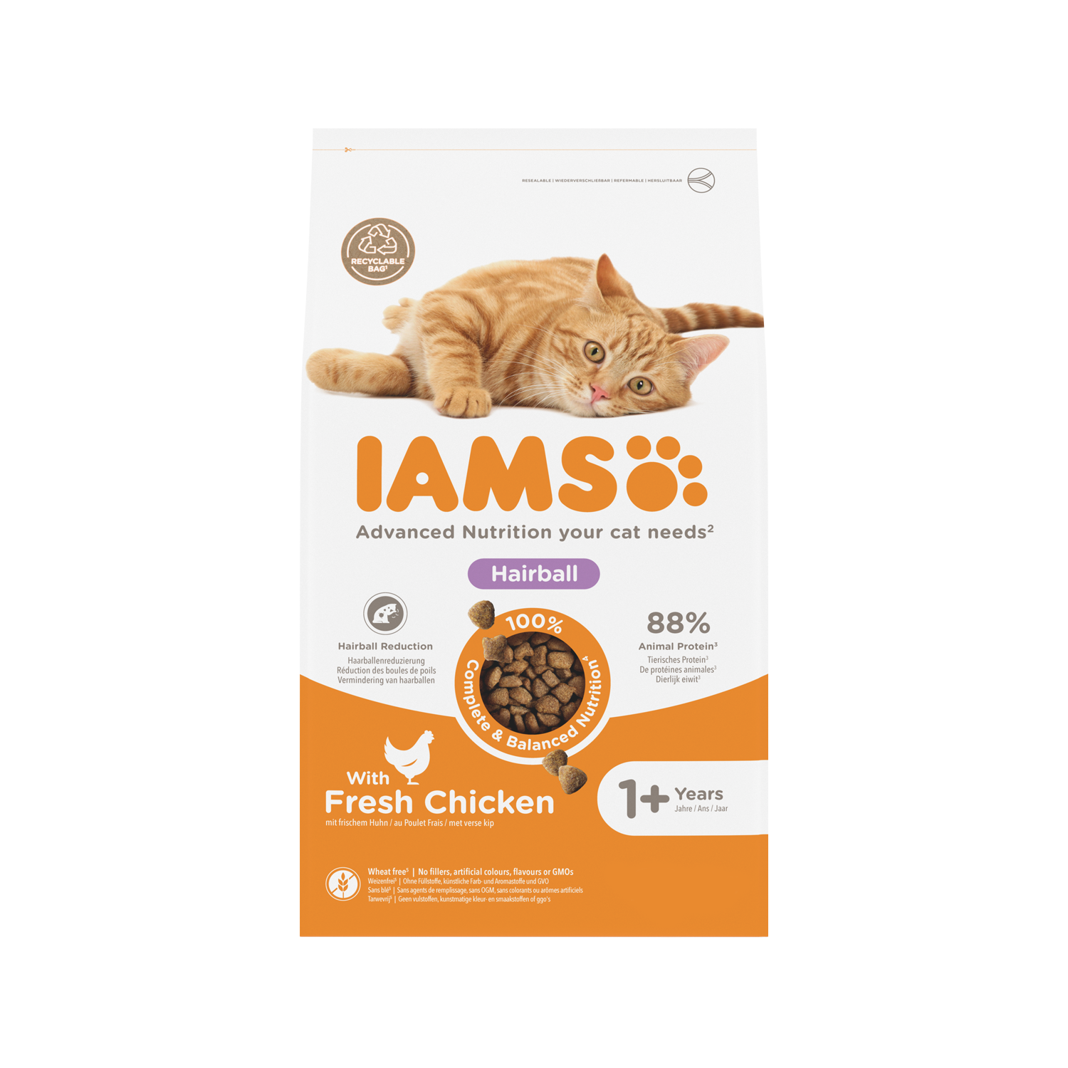 IAMS for Vitality Adult Hairball Katzenfutter - 3 kg von Iams