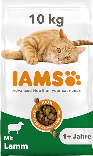 IAMS Katzenfutter trocken mit Lamm - Trockenfutter für Katzen im Alter von 1-6 Jahren, 10 kg von Iams