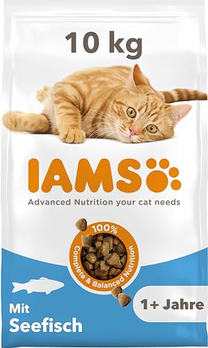 IAMS Katzenfutter trocken mit Fisch - Trockenfutter für Katzen im Alter von 1-6 Jahren, 10 kg von Iams