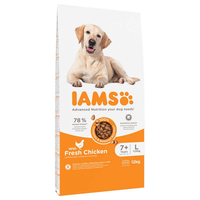 IAMS Advanced Nutrition Senior Large Dog 7+ mit Huhn - Sparpaket: 2 x 12 kg von Iams