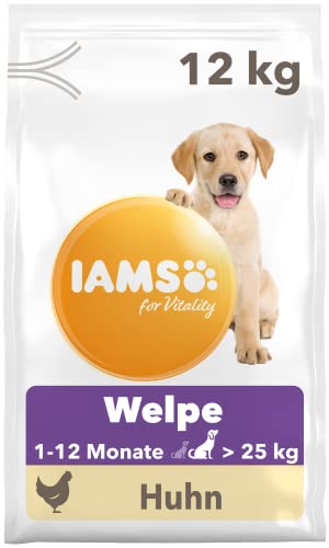 IAMS for Vitality Junior Hundefutter trocken - Welpenfutter für Welpen im Alter von 1-12 Monaten, geeignet für große Rassen, 12 kg von Iams