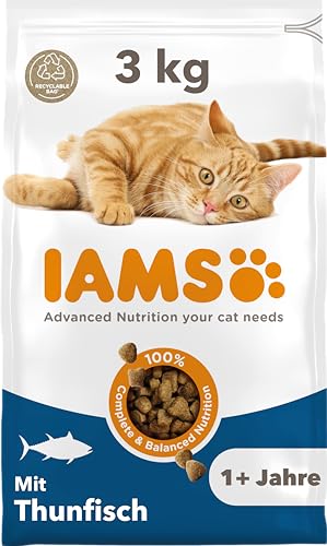 IAMS Katzenfutter trocken mit Thunfisch - Trockenfutter für Katzen im Alter von 1-6 Jahren, 3 kg von Iams