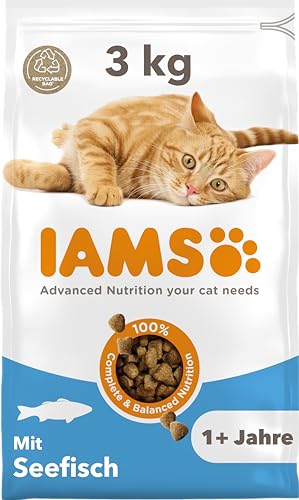 IAMS Katzenfutter trocken mit Fisch - Trockenfutter für Katzen im Alter von 1-6 Jahren, 3 kg von Iams