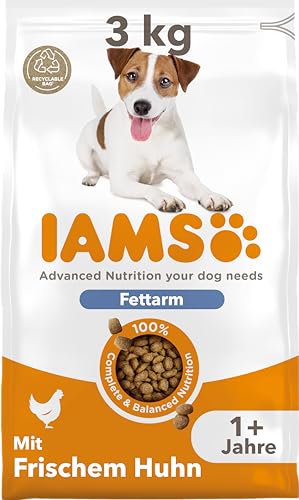 IAMS Light Hundefutter trocken mit Huhn - fettarmes Trockenfutter für Hunde ab 1 Jahr, 3 kg von Iams