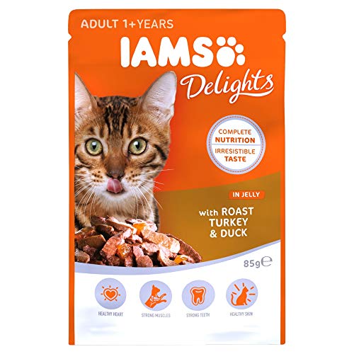 Iams Köstlich für Erwachsene mit gebratener Pute und Ente in Gelee, 85 g von Iams