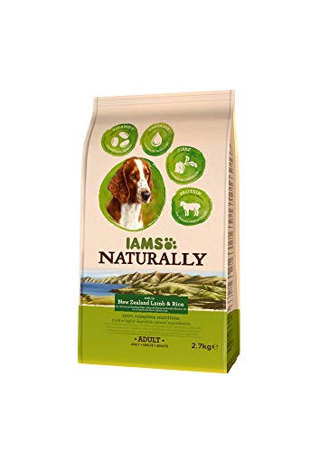 Iams Naturally Hund Lamm (Trockenfutter für erwachsene Hunde mit viel Lamm aus Neuseeland & Reis), 2.7 kg Beutel von Iams