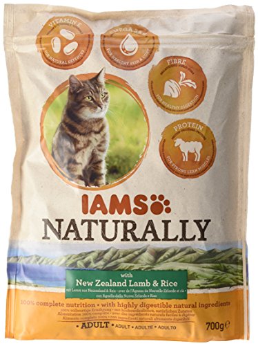 Iams Naturally Katze Lamm (Trockenfutter für erwachsene Katzen mit Lamm aus Neuseeland und Reis), 700 g von Iams