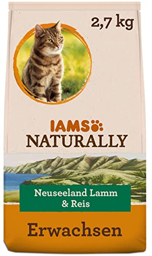 Iams Naturally Katzenfutter trocken mit Lamm und Reis - komplettes und ausgewogenes Trockenfutter mit natürlichen Inhaltsstoffen, 2,7 kg von Iams