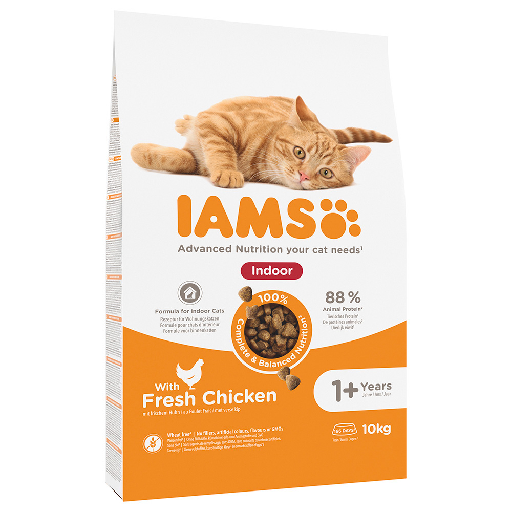 Sparpaket IAMS 2 x Großgebinde - Ausgewachsene Katzen Indoor Huhn - 2 x 10 kg von Iams