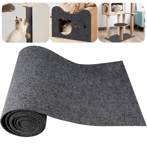 200cmx40cm Kratzmatte Katze, Kratzschutz Sofa Katze, Kratzmatte Selbstklebend, Kratzbrett Katzen, Zuschneidbarer Selbstklebender Teppich, Kratzschutz Wand für Türen Anti Kratz Folie (Dunkelgrau) 200cmx40cm Kratzmatte Katze, Kratzschutz Sofa Katze, Kratzmatte Selbstklebend, Kratzbrett Katzen, Zuschneidbarer Selbstklebender Teppich, Kratzschutz Wand für Türen Anti Kratz Folie (Dunkelgrau) von Ianulus