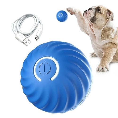 Ibuloule Aktiver Rollball für Hunde - Automatischer Katzenball mit Langer Akkulaufzeit und 2 Modi,Langlebiges und verschleißfestes rollendes Katzenspielzeug, wiederaufladbarer interaktiver Katzenball von Ibuloule