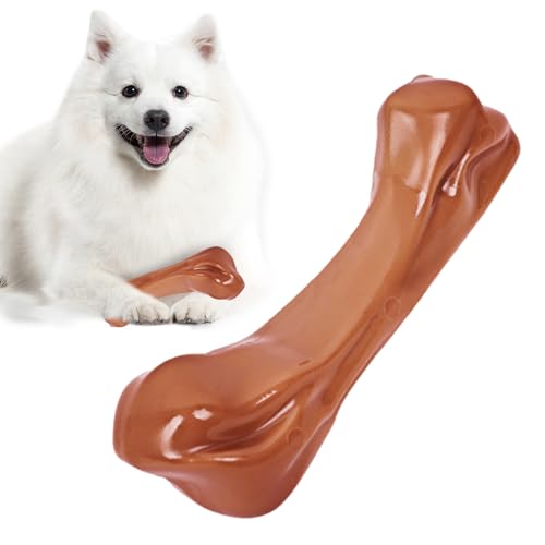 Ibuloule Hundeknochenspielzeug, Kauknochen für Hunde | Nylon-Kauspielzeug für Aggressive Kauer,Kauspielzeug für Haustiere zur Zahnreinigung, interaktives Spielzeug in Knochenform für große von Ibuloule