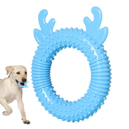 Ibuloule Kauspielzeug für Hunde, Beißspielzeug für Hunde - Beißring und Hundeball für Welpen - Unzerstörbares Quietschspielzeug für Hunde, rutschfest, interaktiv, bunt, niedliche Beißringe für von Ibuloule