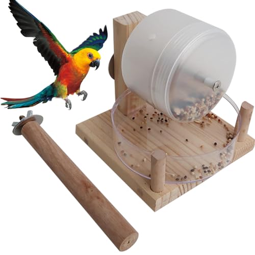 Ibuloule Papageienfutterstation - Papageien-Futterspender, Leckerli-Schalen - Wiederverwendbares Vogelfutterspielzeug, Sittichkäfigzubehör für Nymphensittiche von Ibuloule