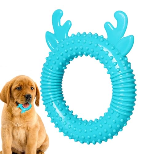 Ibuloule Robustes Hundespielzeug, Kauspielzeug für Hunde,Unzerstörbares Quietschspielzeug für Hunde | Unzerstörbares Quietschspielzeug für Hunde, rutschfest, interaktiv, bunt, niedliche Beißringe für von Ibuloule