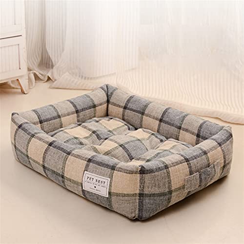 Icegrey Haustierbett für Katzen Moderner Stil Baumwolle Leinen Waschbar Rutschfester Boden Rechteckig Indoor Hund Beruhigende Betten für Haustiere Wohnzimmer Schlafzimmer Stil 2 60x50cm Icegrey Haustierbett für Katzen Moderner Stil Baumwolle Leinen Waschbar Rutschfester Boden Rechteckig Indoor Hund Beruhigende Betten für Haustiere Wohnzimmer Schlafzimmer Stil 2 60x50cm von Icegrey