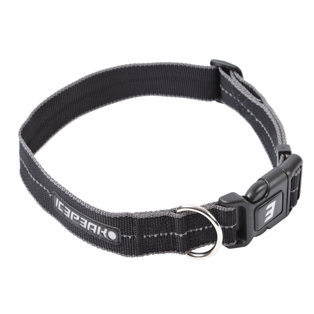 Icepeak Pet Halsband Highway Basic, schwarz - Größe S: 25 - 35 cm Halsumfang, 20 mm breit von Icepeak Pet