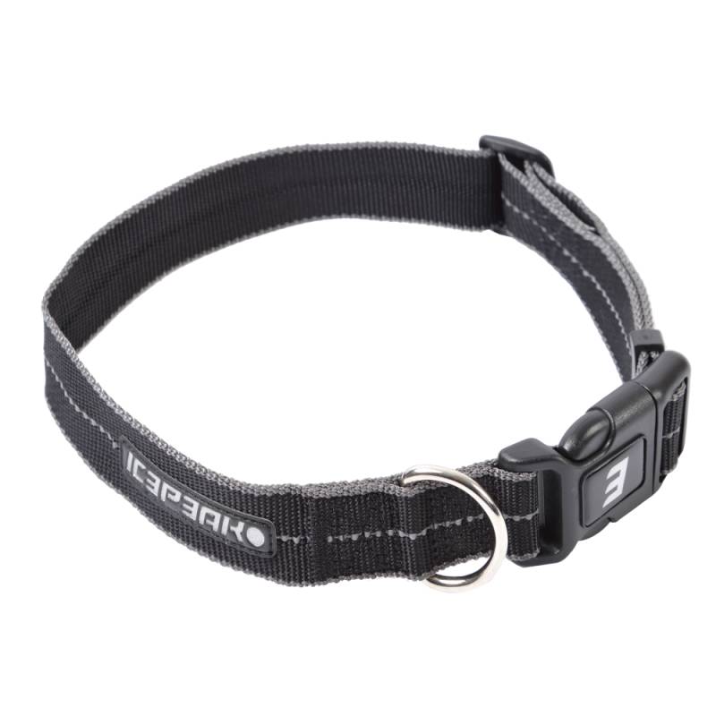 Icepeak Pet Halsband Highway Basic, schwarz - Größe S: 25 - 35 cm Halsumfang, 20 mm breit von Icepeak Pet
