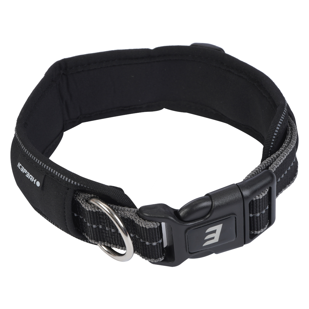 Icepeak Pet Halsband Highway Soft, schwarz - Größe S: 25 - 35 cm Halsumfang, 20 mm breit von Icepeak Pet