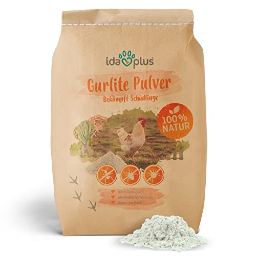 Ida Plus - MitePowder – Natürlich gegen die Rote Vogelmilbe – Effektiver als Kieselgur oder Kieselerde – Ökologisch zugelassen – für Hühner, Wachteln & anderes Geflügel - OHNE Chemie - 25 Liter von Ida Plus