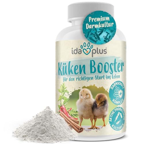 Ida Plus - Küken Booster - optimale Küken Aufzucht - essenzielle Hühner Vitamine (Vitamin A, D, E, C & B) - mit Probiotika & Oregano für gesunde Verdauung & Darmflora - optimales Küken Wachstum - 180g von Ida Plus