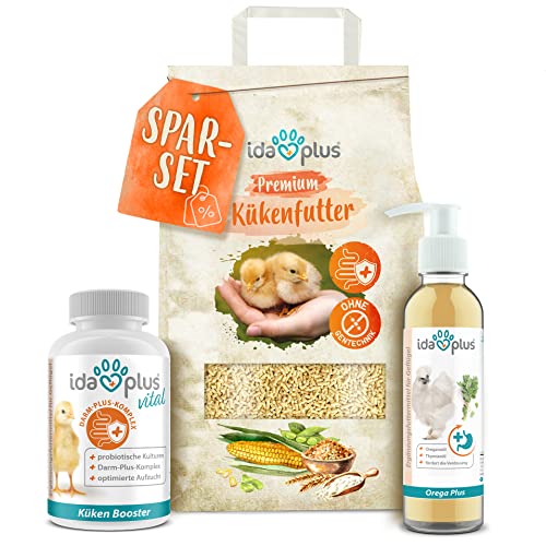 Ida Plus – Kükenfutter Spezial – Aufzuchtfutter mit hochwertiger Zusammensetzung für Hühner-Küken – Kükenstarter für exzellentes Wachstum & Perfekter Akzeptanz – OHNE GENTECHNIK von Ida Plus