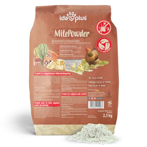 Ida Plus - MitePowder – Natürlich gegen die Rote Vogelmilbe – Effektiver als Kieselgur oder Kieselerde – für Hühner, Wachteln & anderes Geflügel - OHNE CHEMIE - 25 Liter Ida Plus - MitePowder – Natürlich gegen die Rote Vogelmilbe – Effektiver als Kieselgur oder Kieselerde – für Hühner, Wachteln & anderes Geflügel - OHNE CHEMIE - 25 Liter von Ida Plus