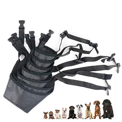 Idepet 1 Set Maulkörbe für Hunde, 7 Stück, verstellbare Hundeabdeckung, Anti-Bell-Maulkörbe für kleine, mittelgroße und große und extra Hunde (7 Stück) von Idepet