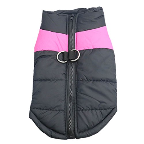 Idepet Haustier Hund Warm Mantel Jacke Wasserdichte Kleidung Kleine mittlere große Haustier Hund Katze Bekleidung Bekleidung Frühling Herbst Winter- (L, Rosa) von Idepet