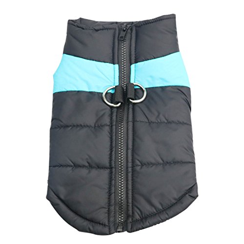 Idepet Haustier Hund Warm Mantel Jacke Wasserdichte Kleidung Kleine mittlere große Haustier Hund Katze Bekleidung Bekleidung Frühling Herbst Winter- (XXL, Blau) von Idepet