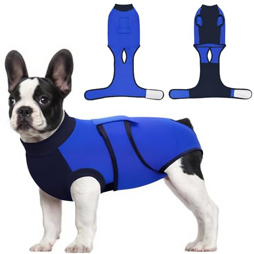 Idepet Hunde-Einteiler für Damen, Einteiler, Chirurgie, für Herren, atmungsaktiver Haustier-Body für Spay-Neuter, E-Kragen und Kegel, alternativer chirurgischer Anzug, Welpen, Bauch von Idepet
