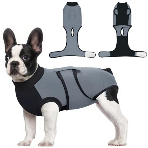 Idepet Hunde-Einteiler für Damen, Einteiler, Chirurgie, für Herren, atmungsaktiver Haustier-Body für Spay-Neuter, E-Kragen und Kegel, alternativer chirurgischer Anzug, Welpen, Bauch von Idepet
