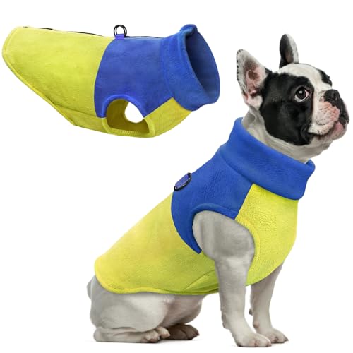 Idepet Hunde-Fleece-Weste, Pullover, mit Reißverschluss, warmer Pullover, Hundejacke mit D-Ring-Leine, für den Winter, kaltes Wetter, Haustierpullover, Kleidung, Kapuzenpullover für kleine, Idepet Hunde-Fleece-Weste, Pullover, mit Reißverschluss, warmer Pullover, Hundejacke mit D-Ring-Leine, für den Winter, kaltes Wetter, Haustierpullover, Kleidung, Kapuzenpullover für kleine, von Idepet