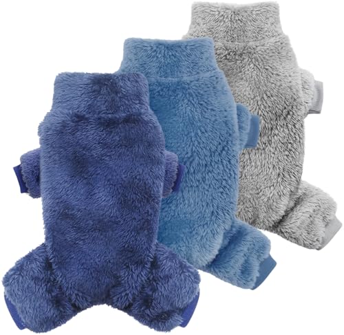 Idepet Hunde-Pyjama aus flauschigem Samt, Plüsch-Hundepullover, Einteiler, weiche Haustierkleidung, Winter-Outfit, Hunde-Pyjama, Welpenanzug, Katzenmantel, Größe L, 3 Stück Idepet Hunde-Pyjama aus flauschigem Samt, Plüsch-Hundepullover, Einteiler, weiche Haustierkleidung, Winter-Outfit, Hunde-Pyjama, Welpenanzug, Katzenmantel, Größe L, 3 Stück von Idepet