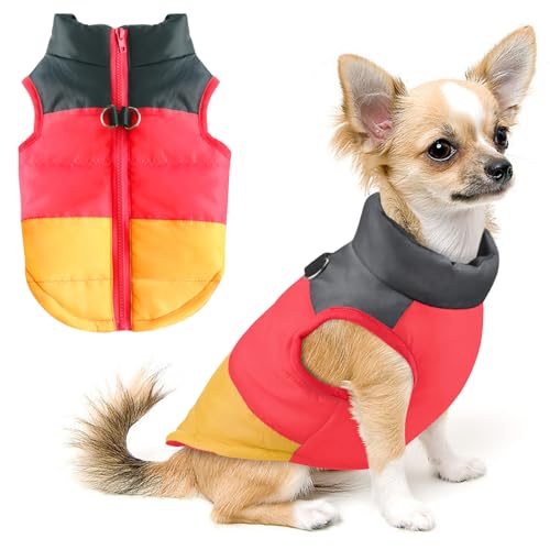 Idepet Winter Hundemantel wasserdichte Hund Pullover Kleidung Winter Hundejacke Hundebekleidung Hundejacke Schneeanzug Warmer Mantel XS, S, M, L von Idepet