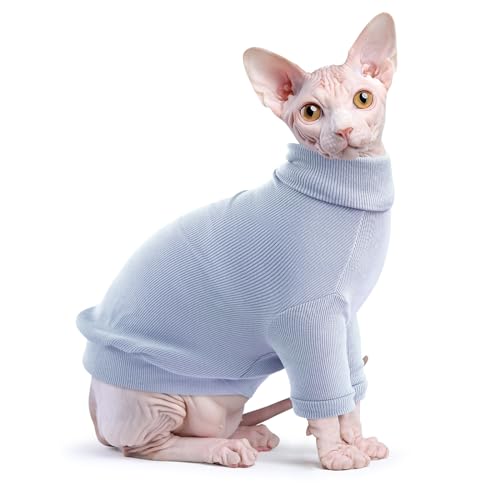 Idepet Sphynx Katzenhemd, haarlose Katzen, Baumwolle, Kleidung, Rollkragenpullover, atmungsaktiv, Pullover, Kätzchenbekleidung, bezaubernde Weste, Pyjama, Overall für Katzen und kleine Hunde (Größe M, Idepet Sphynx Katzenhemd, haarlose Katzen, Baumwolle, Kleidung, Rollkragenpullover, atmungsaktiv, Pullover, Kätzchenbekleidung, bezaubernde Weste, Pyjama, Overall für Katzen und kleine Hunde (Größe M, von Idepet