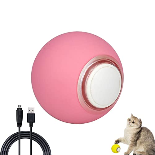 Idezek Elektrisches Ballspielzeug für Katzen - Haustierspielzeug mit LED-Leuchten | 3 Modi, automatisch beweglicher Ball, intelligenter elektrischer Teaser für Haustiere, Katzenspielzeug von Idezek